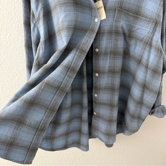 Arie Anytime Fave Flannel Plaid Button-Down Shirt - Picture 4 of 6